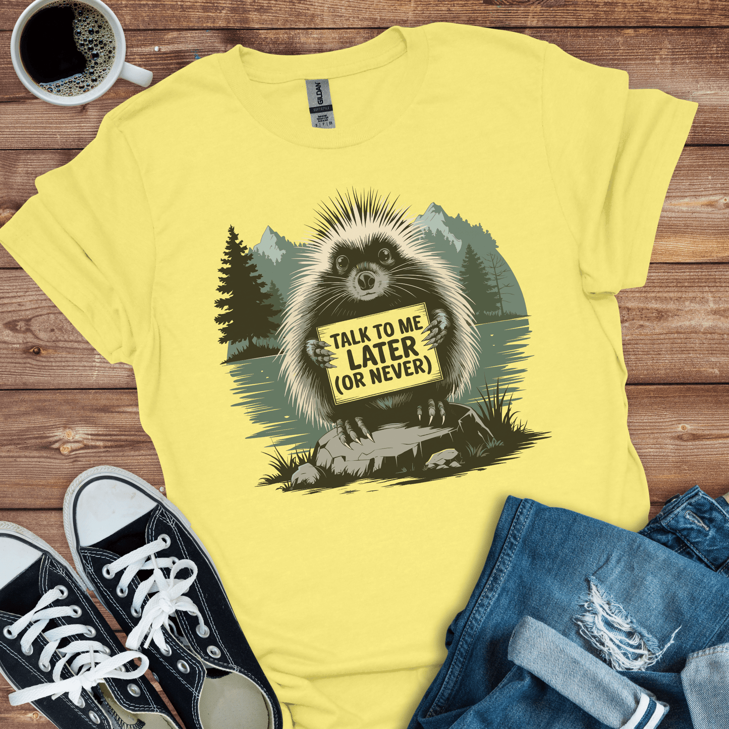 Talk to Me Later Porcupine T-Shirt