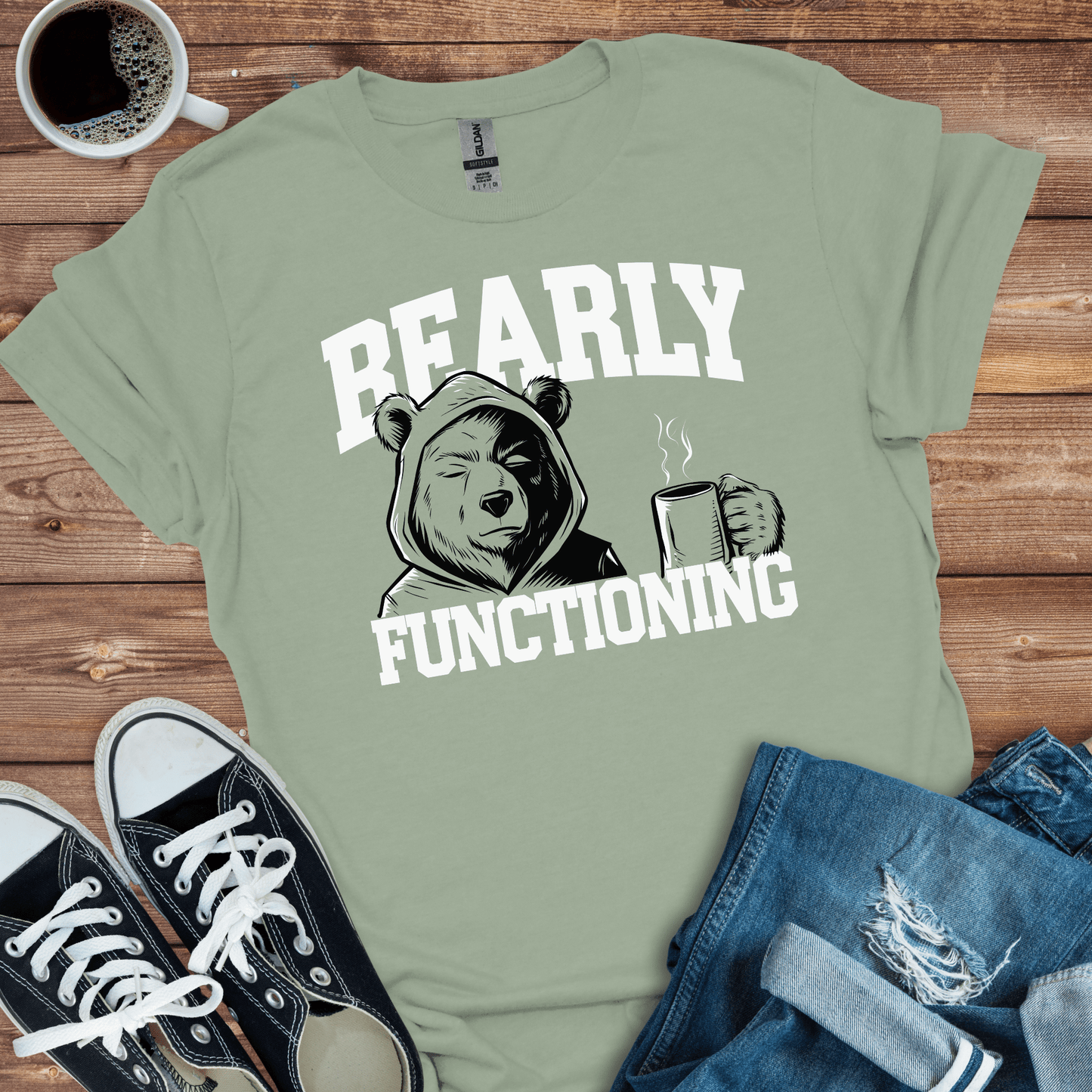 Bearly Functioning Bear T-Shirt