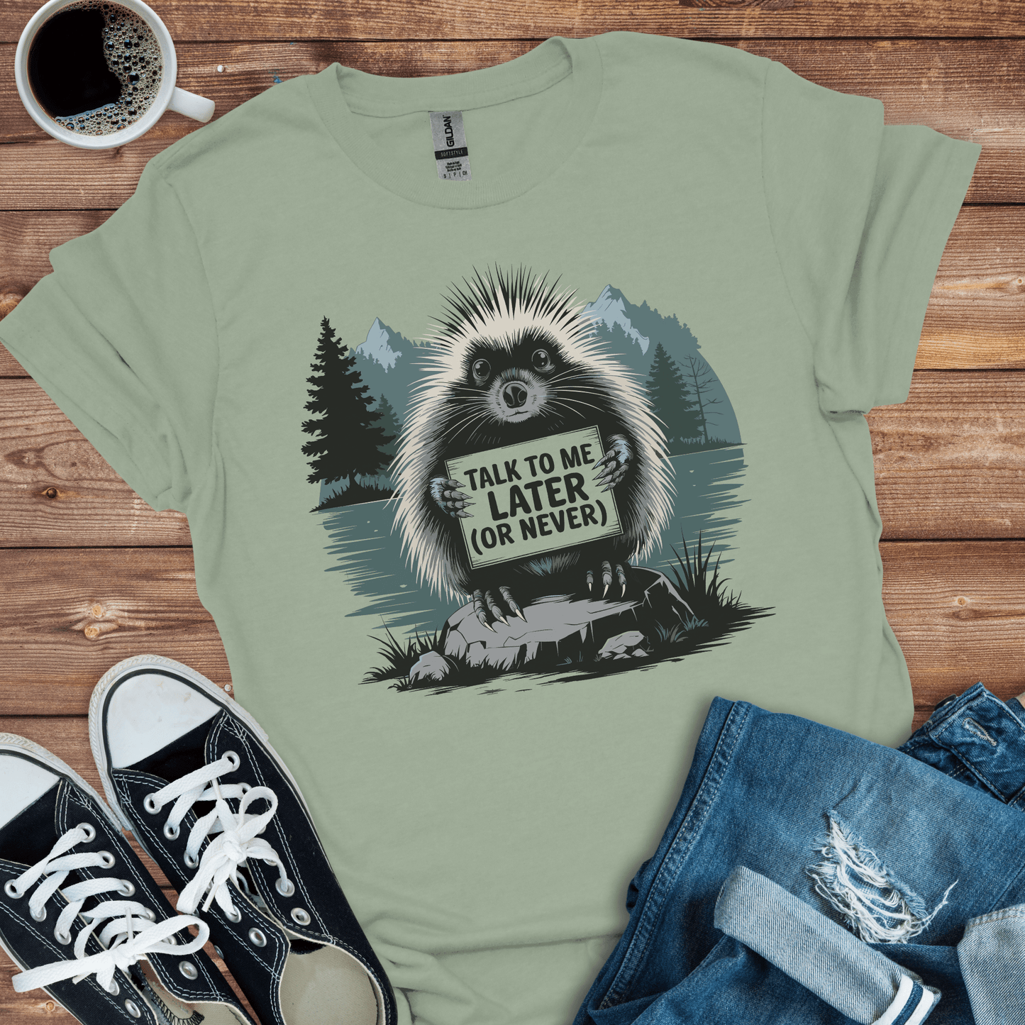 Talk to Me Later Porcupine T-Shirt