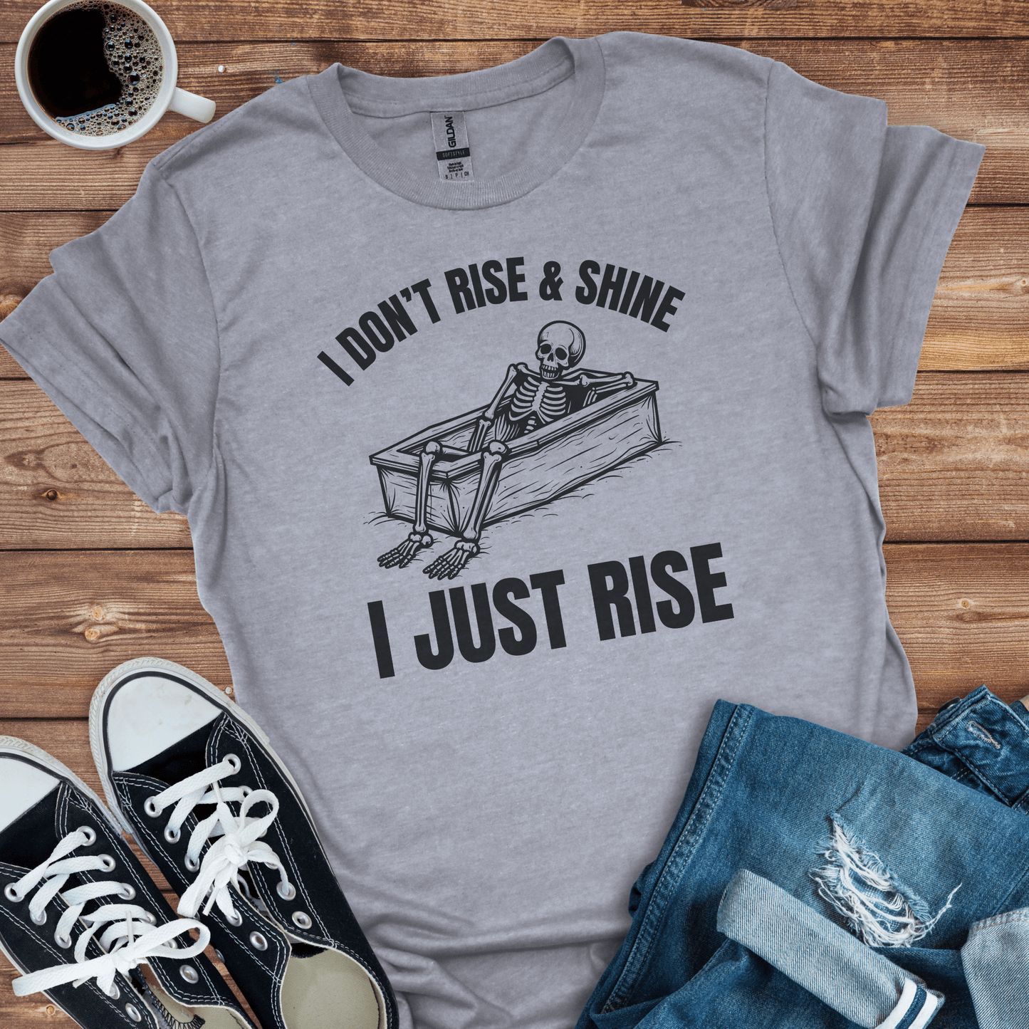 I Don't Rise Skeleton T-Shirt