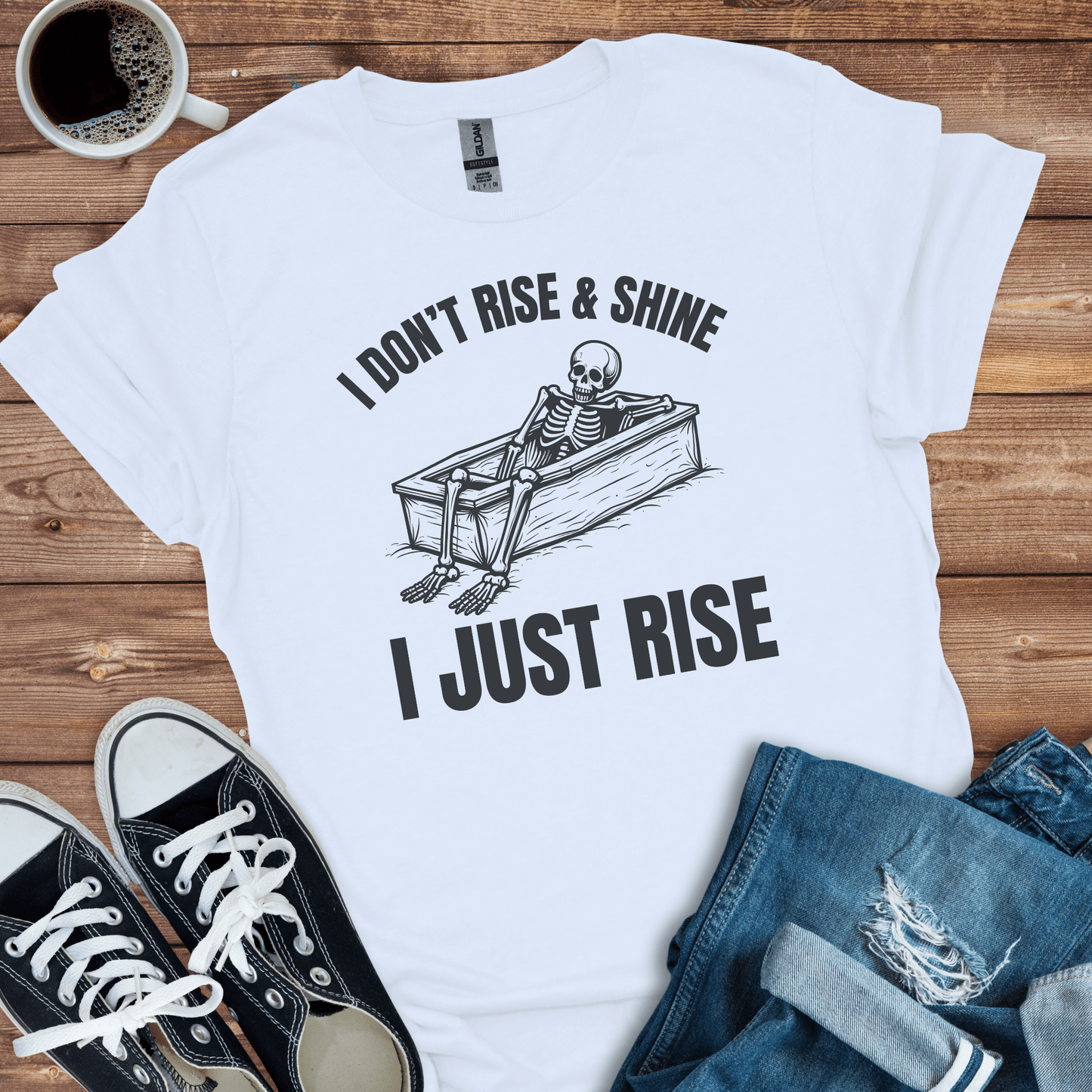 I Don't Rise Skeleton T-Shirt